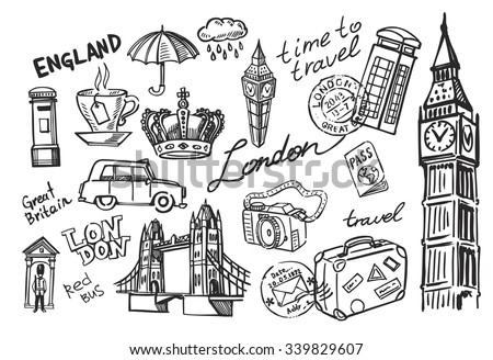 England Sketches Stock Vector 83061439 - Shutterstock