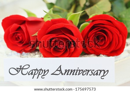 Beautiful 90 Anniversary Card Red Roses