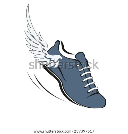 Flying Shoes On White Background Vector Stock-vektorgrafik 340205894