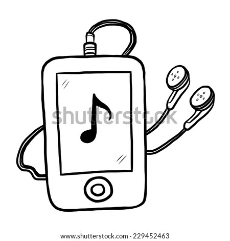 Headphone Earphone Plug Cartoon Vector Illustration Stock Vector ...