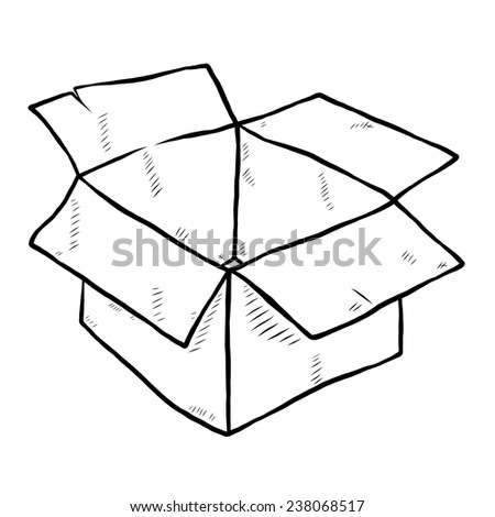 Drawing Box Stock Vector 124643590 - Shutterstock