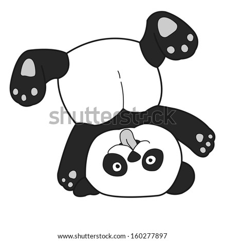 Baby Panda Sleeping Vector Illustration Stock Vector 112859866