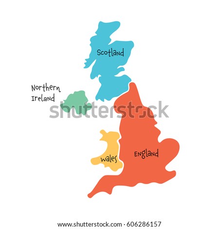 United Kingdom Aka Uk Great Britain Stock Vector 597102155 - Shutterstock