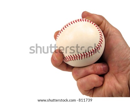 Demonstrating Split Finger Fastball Baseball Pitching Stock Photo ...