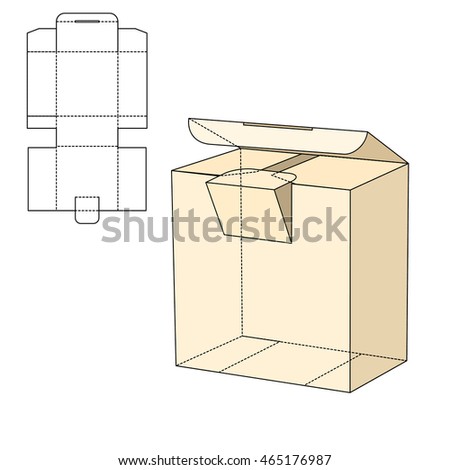 Juice Box Blueprint Template Stock Vector 425845585 - Shutterstock