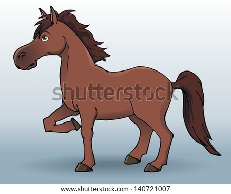 Funny Horse Cartoon Vector Isolated Animal Stock Vector 69165805 ...