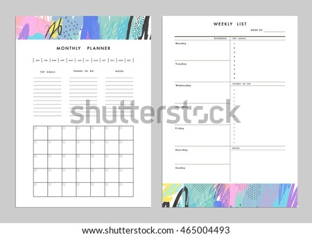 monthly planner templates