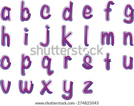 Seamless Pattern Cartoon Letters On White Stock Vector 210508447 ...
