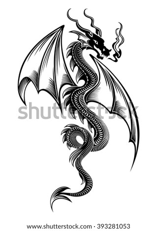 Dragon Tattoo Vector 3d | black red tribal dragon tattoo vector stock vector Dragon Tattoo Vector 3d | black red tribal dragon tattoo vector stock vector