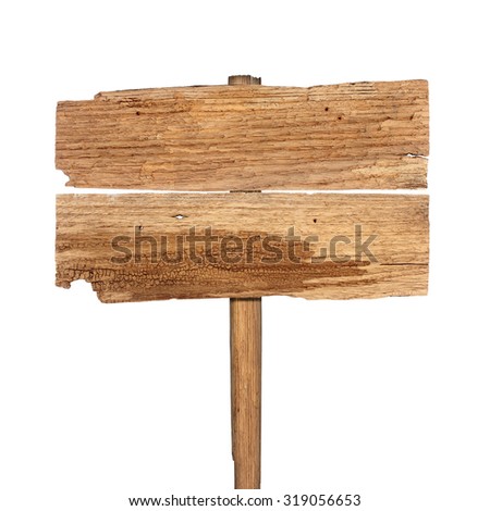 Wooden Sign Isolated On White Wood Stock Photo 111500306 - Shutterstock