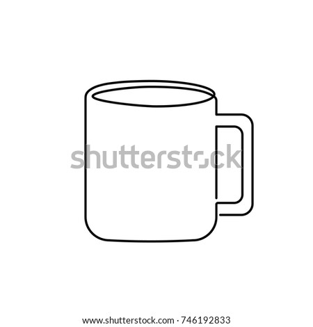 Coffee Mug Template Blank White Coffee Stock Vector 195014747 ...