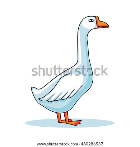 Goose Icon Flat Style Long Shadow Stock Vector 480393415 - Shutterstock