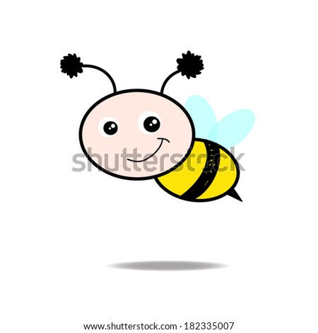 Bee Insect Cartoon Illustration Isolated Image Stock Illustration