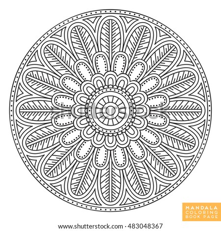 Flower Mandala Vintage Decorative Elements Oriental Stock Vector 533396749