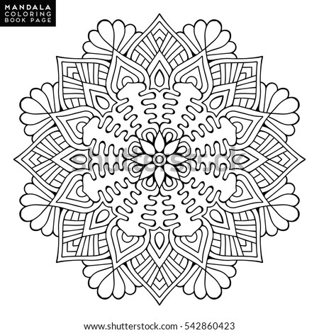 Flower Mandalas Vintage Decorative Elements Oriental Stock Vector 556819141