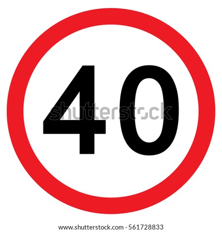 Speed Limit 40 Stock Illustration 25678081 - Shutterstock