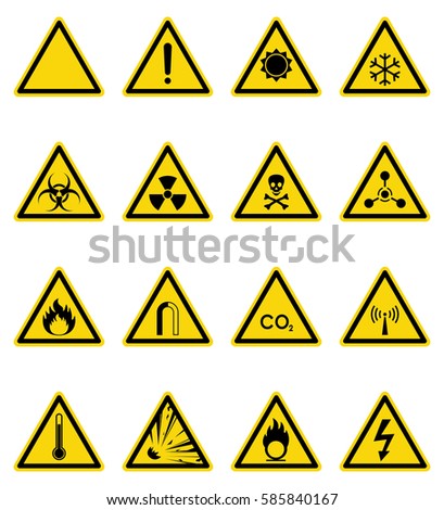 Hazard Symbols 1 Stock Vector 60940174 - Shutterstock