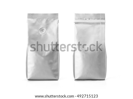 Download Blank Foil Plastic Pouch Coffee Bag Stock Photo 514961011 ... Yellowimages Mockups
