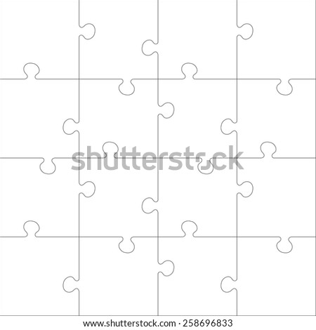 25 jigsaw puzzle blank template cutting stock vector 169044335 25 jigsaw puzzle blank template cutting stock vector 169044335