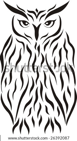 eagleowl tribal tattoo stock vector 26392087 shutterstock eagleowl tribal tattoo stock vector 26392087 shutterstock