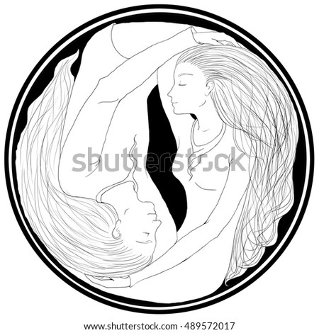 https://thumb10.shutterstock.com/display_pic_with_logo/164390108/489572017/stock-photo-lovers-in-the-circle-young-happy-man-and-woman-lying-in-the-circle-black-and-white-illustration-489572017.jpg