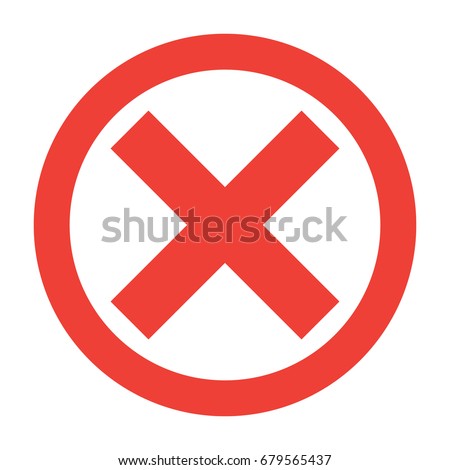 Red X Button X Shape Letter Stock Vector 218495161 - Shutterstock