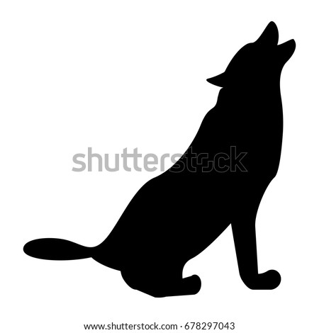 silhouette of the wolf black icon