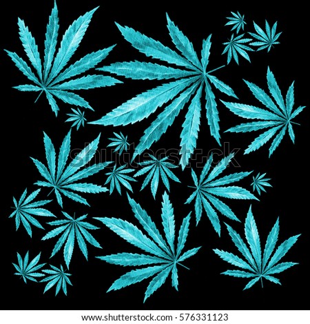 Marihuana Ganja Weed Seamless Vector Pattern Stock Vector 343905476 ...