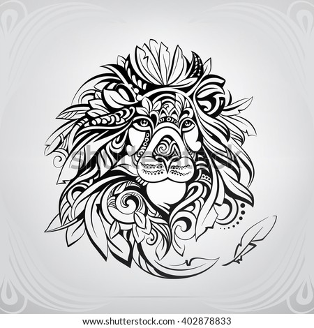 Head Lion Form Tree Stock Vector 279797204 - Shutterstock