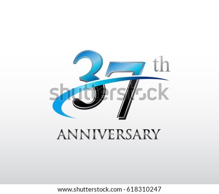 35 Years Anniversary Pictogram Vector Icon Stock Vector 721968091