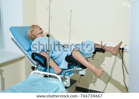 Red Hair Female Positively Gynecologist Examining Stock 
