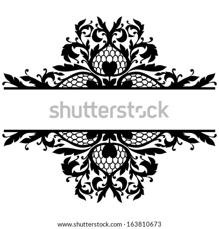 Embroidered Lace Trim Isolated White Fabric Stock Photo 130619657