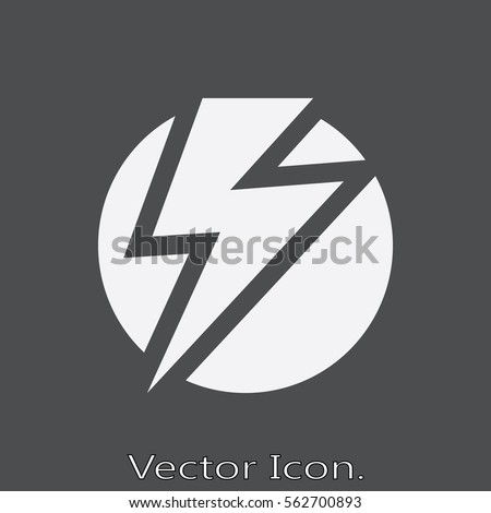 Lightning Bolt Icon Isolated Sign Symbol Stock Vector ...