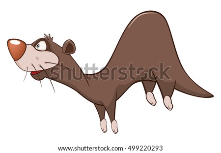 Vector Illustration Cute Otter Cartoon Character Stock Vector 426549427