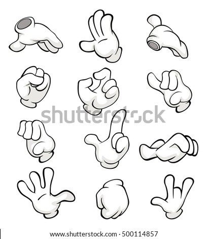 Cartoon Gloved Hands Vector Clip Art Stock Vector 138953177 - Shutterstock