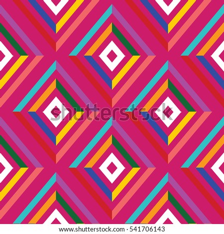 Geometric Seamless Pattern Made Color Squares Stock Vector 114741049 ...