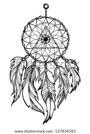 Native american dream catcher coloring pages