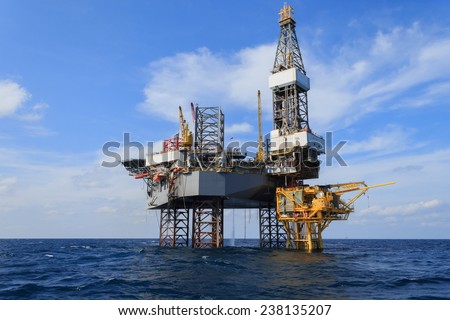 Offshore Jack Oil Drilling Rig Production Stock Photo 114188182 ...