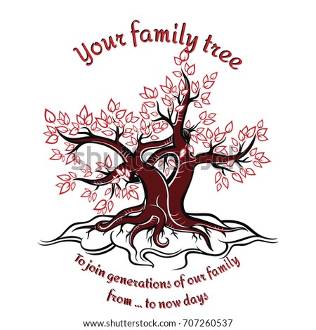 Vector Image Black White Sketch Template Stock Vector 562241980 Shutterstock Genealogical Tree Concept Family Tree Template Stock Vector 565921546