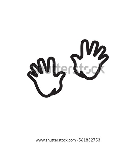 Baby Hands Icon Illustration Isolated Vector Stock Vector ...