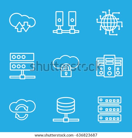 Vector Set 16 Modern Thin Line Stock Vector 422983345 - Shutterstock