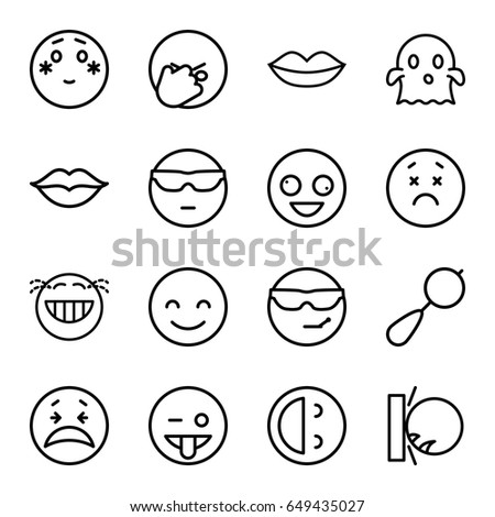 Cartoon Eyes Face Expressions Emotions Cute Stock Vector 479399875 ...