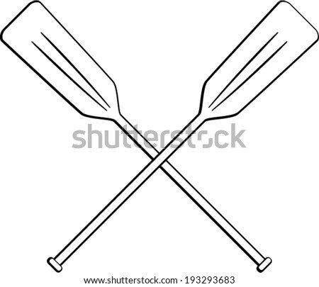 Crossed Canoe Paddles Symbol Stock Vector 173520248 - Shutterstock