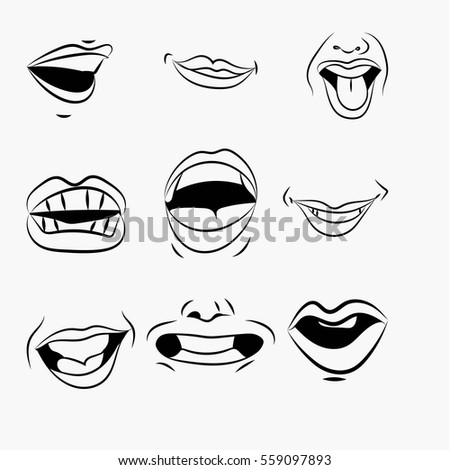 Vector Human Lips Male Stock Vector 25912612 - Shutterstock