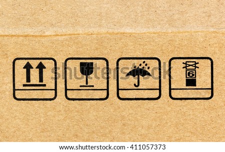 Carton Fragile Box Markings Stock Photo 10368760 - Shutterstock