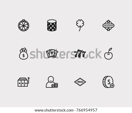 Casino icon set