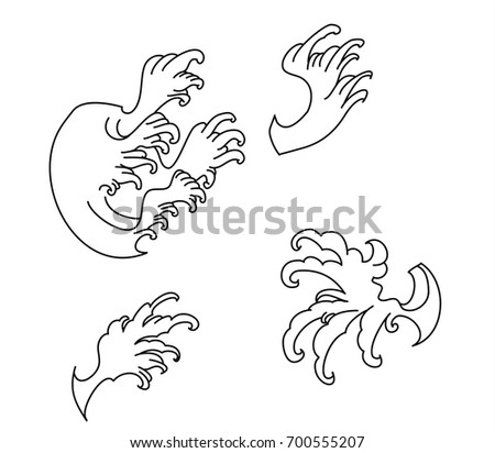 japanese wave vectorwave tattooasian wave stock vector 665986666 japanese wave vectorwave tattooasian wave stock vector 665986666