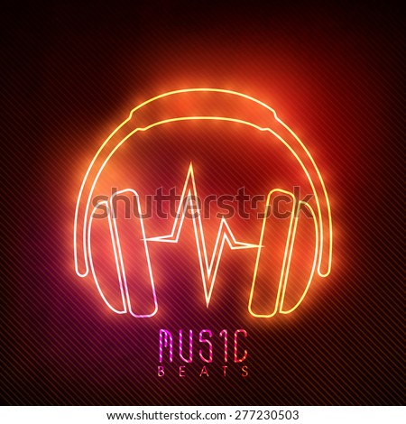 Musical Background Headphone Beats Can Be Stock Vector 148883765 ...