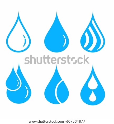 Vector Water Drops Icon Set 스톡 벡터 102080212 - Shutterstock