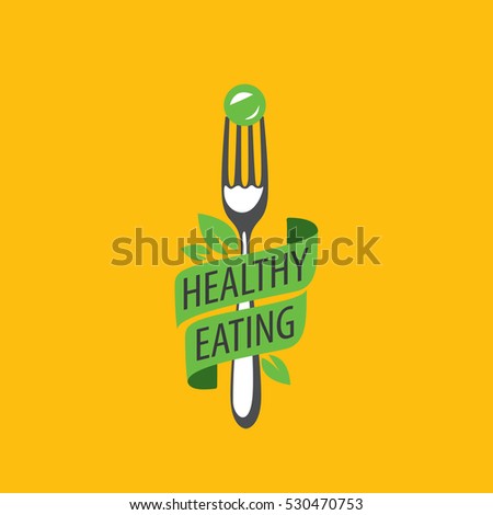 Vector Logo Healthy Eating Stock Vector 409477051 - Shutterstock